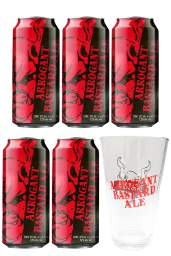 Brauerei Arrogant Bastard Sixpack mit Glas