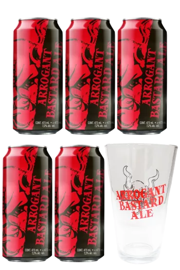 Product Arrogant Bastard Sixpack mit Glas